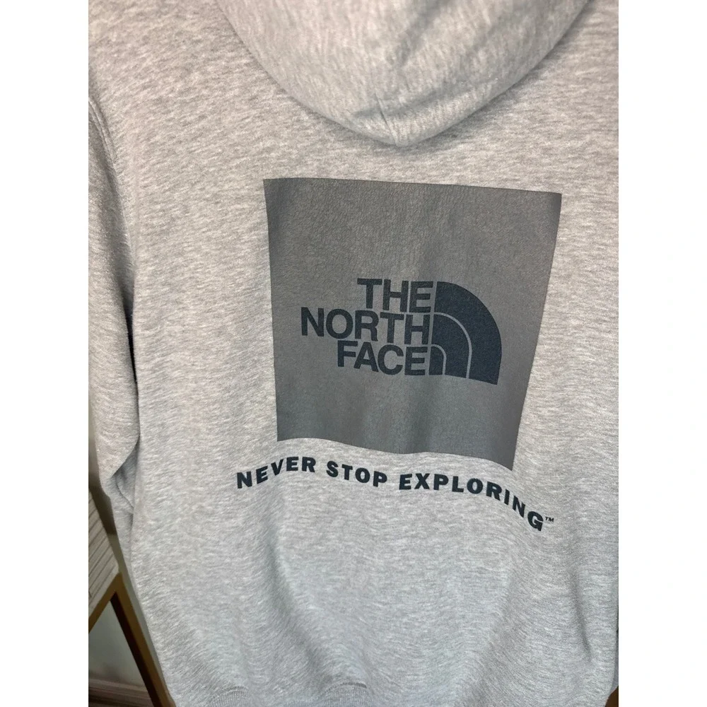 The North Face Box NSE Pullover Hoodie Never Stop Exploring grey heather size S